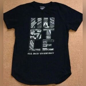 Hustle All Day Curved Hem T-Shirt By Carbon
